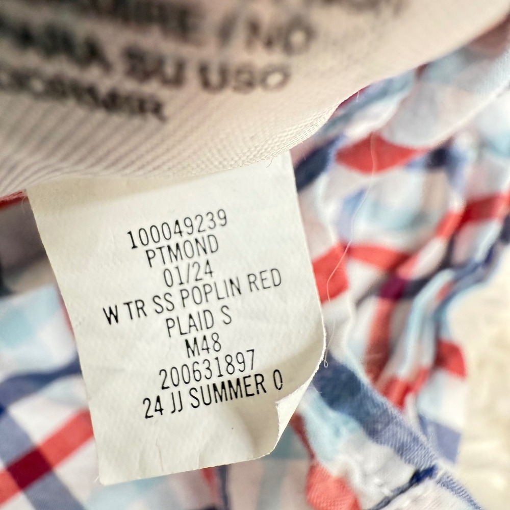 Janie & Jack Boy's 14 Red Blue Plaid SS Button Shirt Patriotic American Poplin - Picture 8 of 11